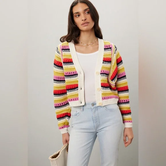 Ba&sh ~ Romy Reversible Cardigan- Multicolour - Picture 10 of 17